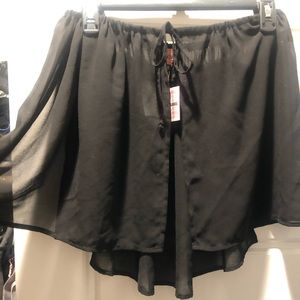 East west label mesh skirt swim coverup xs